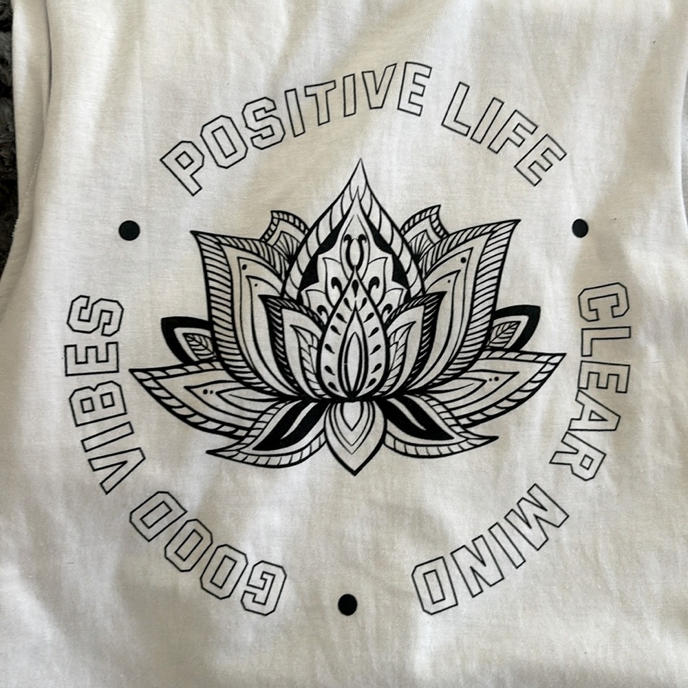 Women’s NEW white tank positive vibes
